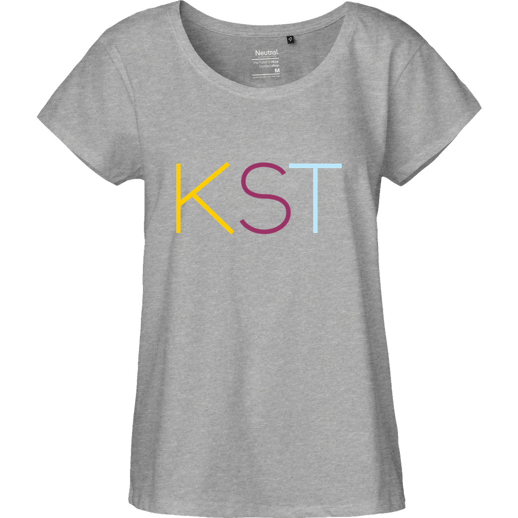 KsTBeats KsTBeats - KST Color T-Shirt Fairtrade Loose Fit Girlie - heather grey