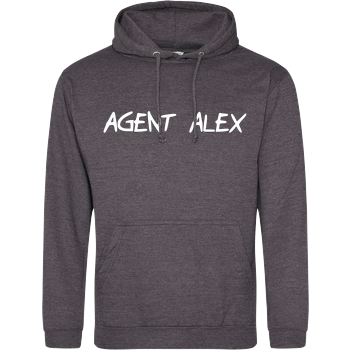 Agent Alex - Handwriting JH Hoodie - Dark heather grey