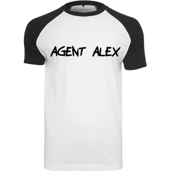 Agent Alex - Handwriting Raglan-Shirt weiß