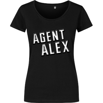 Agent Alex - Logo Damenshirt schwarz