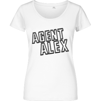 Agent Alex - Logo Damenshirt weiss