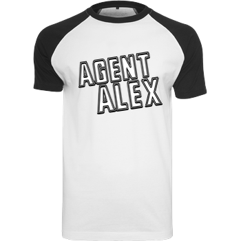 Agent Alex - Logo Raglan-Shirt weiß