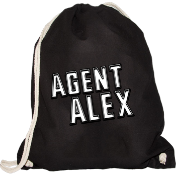 Agent Alex - Logo Turnbeutel schwarz
