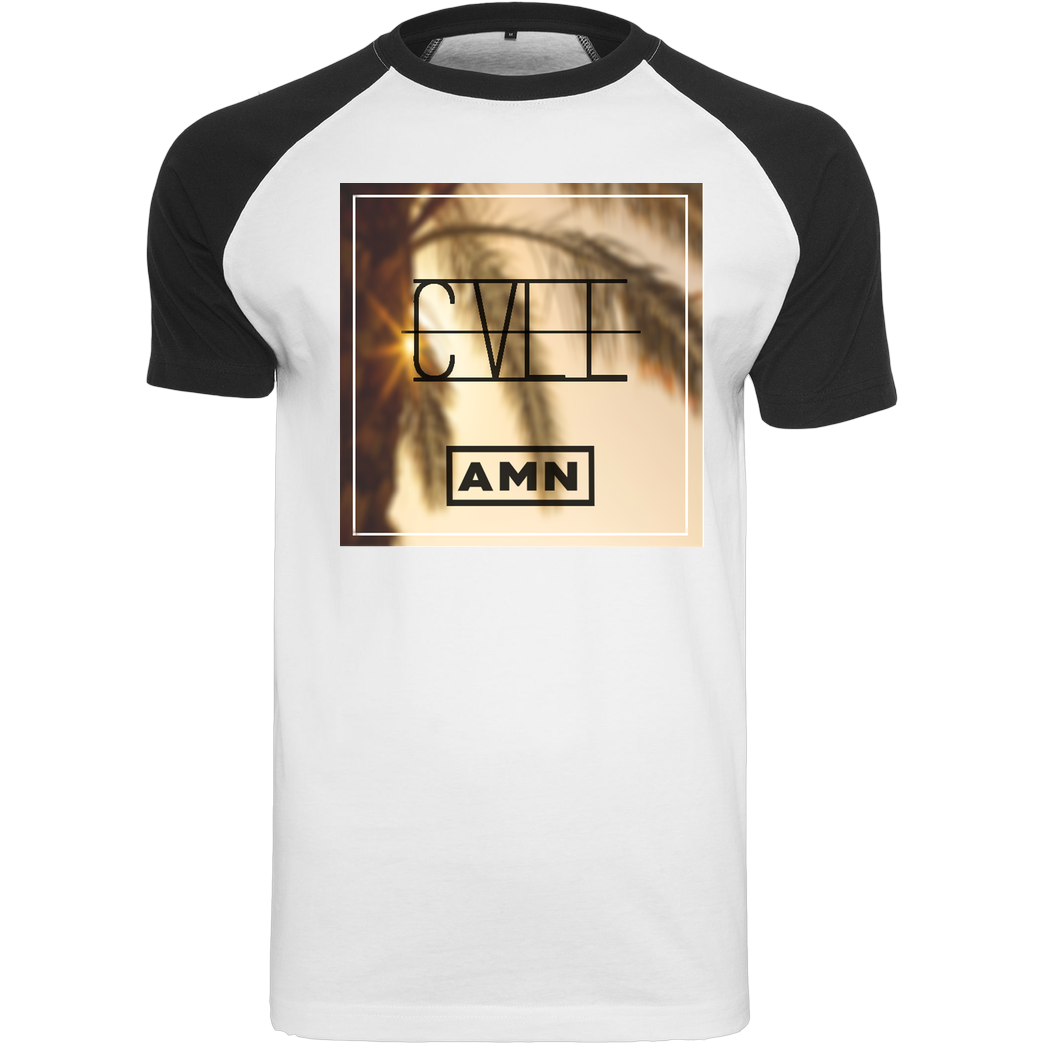 AMN-Shirts.com AMN-Shirts - Call T-Shirt Raglan-Shirt weiß