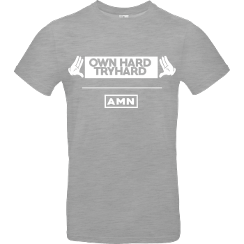 AMN-Shirts - Own Hard B&C EXACT 190 - heather grey