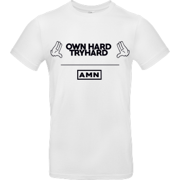 AMN-Shirts - Own Hard B&C EXACT 190 - Weiß