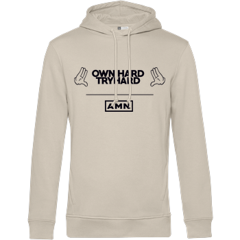 AMN-Shirts - Own Hard B&C HOODED INSPIRE - Cremeweiß