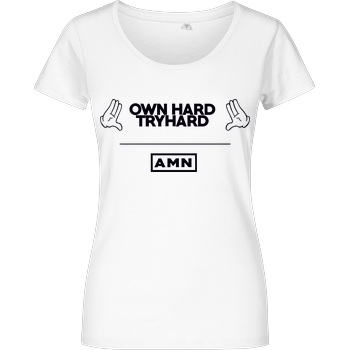 AMN-Shirts - Own Hard Damenshirt weiss