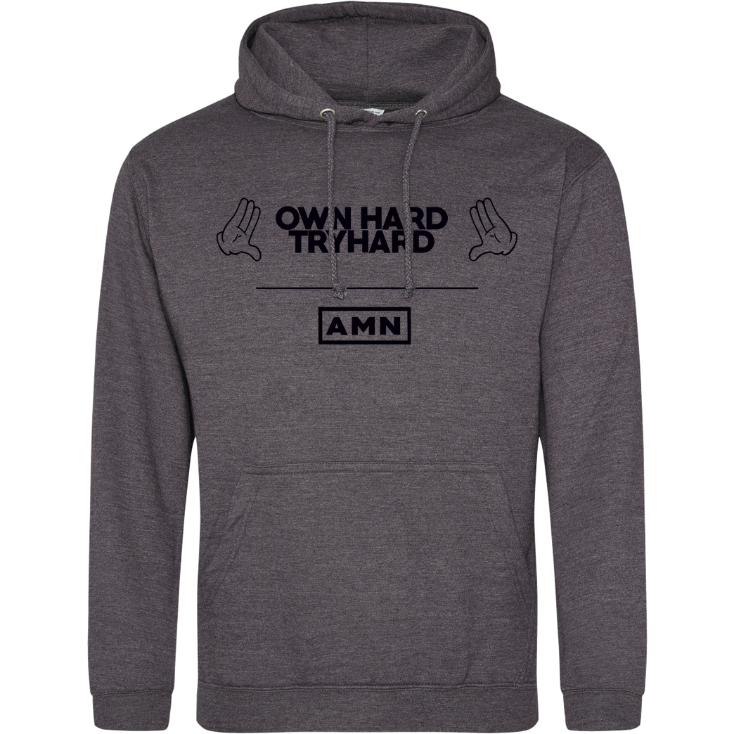 AMN-Shirts.com AMN-Shirts - Own Hard Sweatshirt JH Hoodie - Dark heather grey