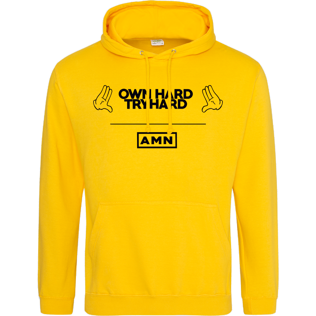 AMN-Shirts.com AMN-Shirts - Own Hard Sweatshirt JH Hoodie - Gelb