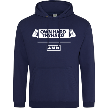 AMN-Shirts - Own Hard JH Hoodie - Navy