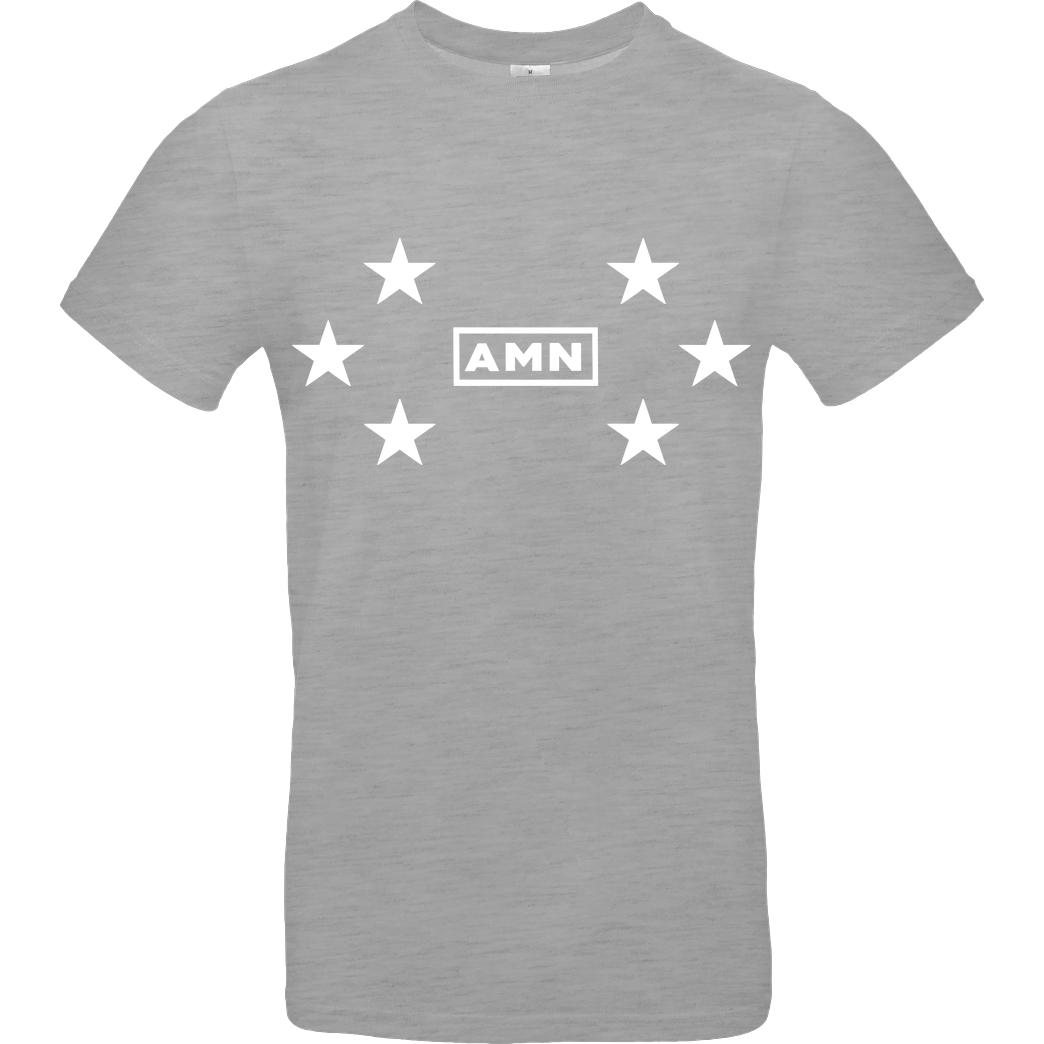 AMN-Shirts.com AMN-Shirts - Stars T-Shirt B&C EXACT 190 - heather grey