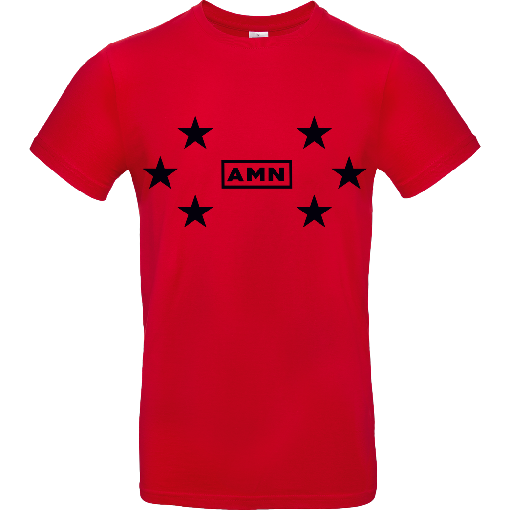 AMN-Shirts.com AMN-Shirts - Stars T-Shirt B&C EXACT 190 - Rot