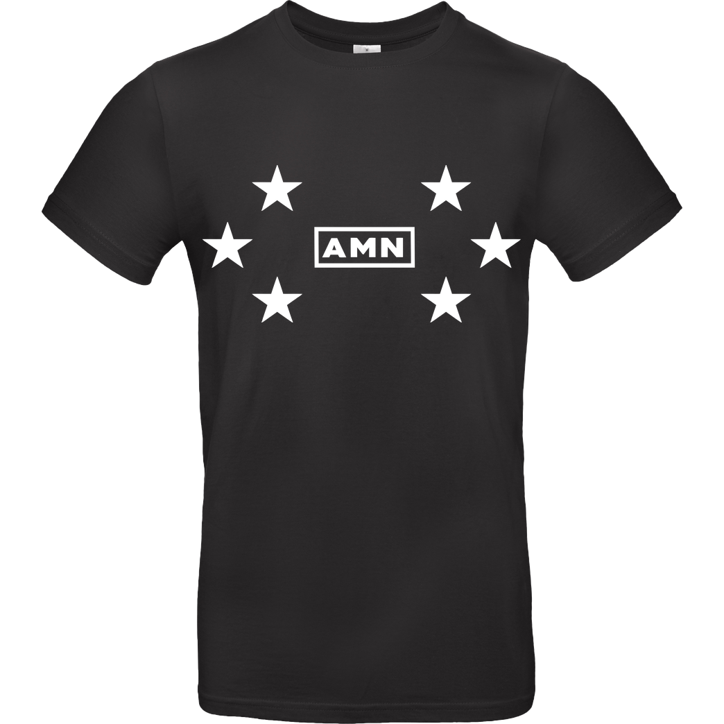 AMN-Shirts.com AMN-Shirts - Stars T-Shirt B&C EXACT 190 - Schwarz