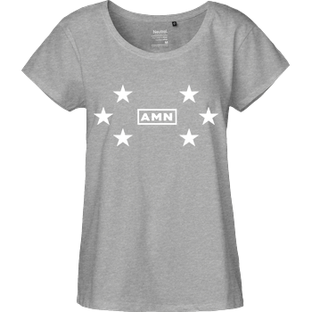 AMN-Shirts - Stars Fairtrade Loose Fit Girlie - heather grey