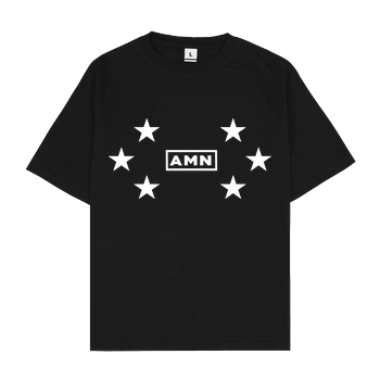 AMN-Shirts - Stars Oversize T-Shirt - Schwarz