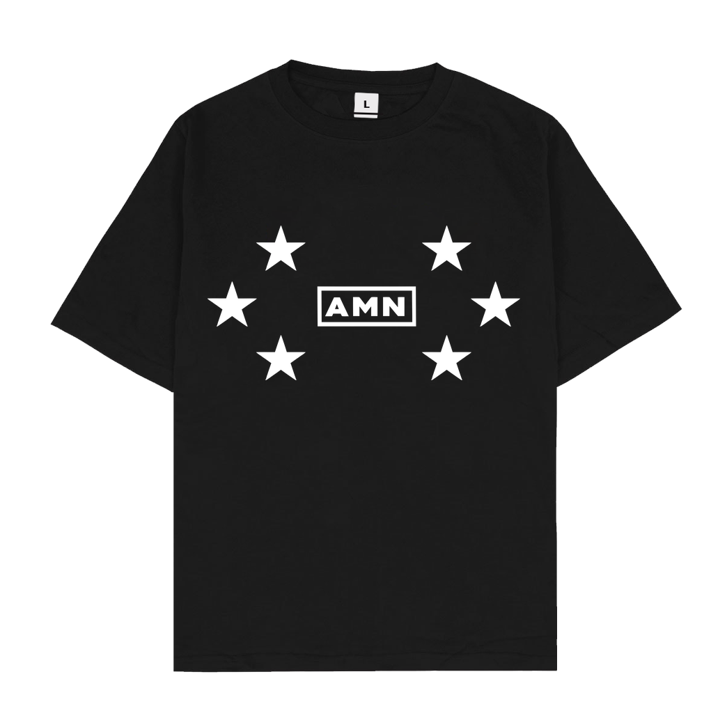 AMN-Shirts.com AMN-Shirts - Stars T-Shirt Oversize T-Shirt - Schwarz