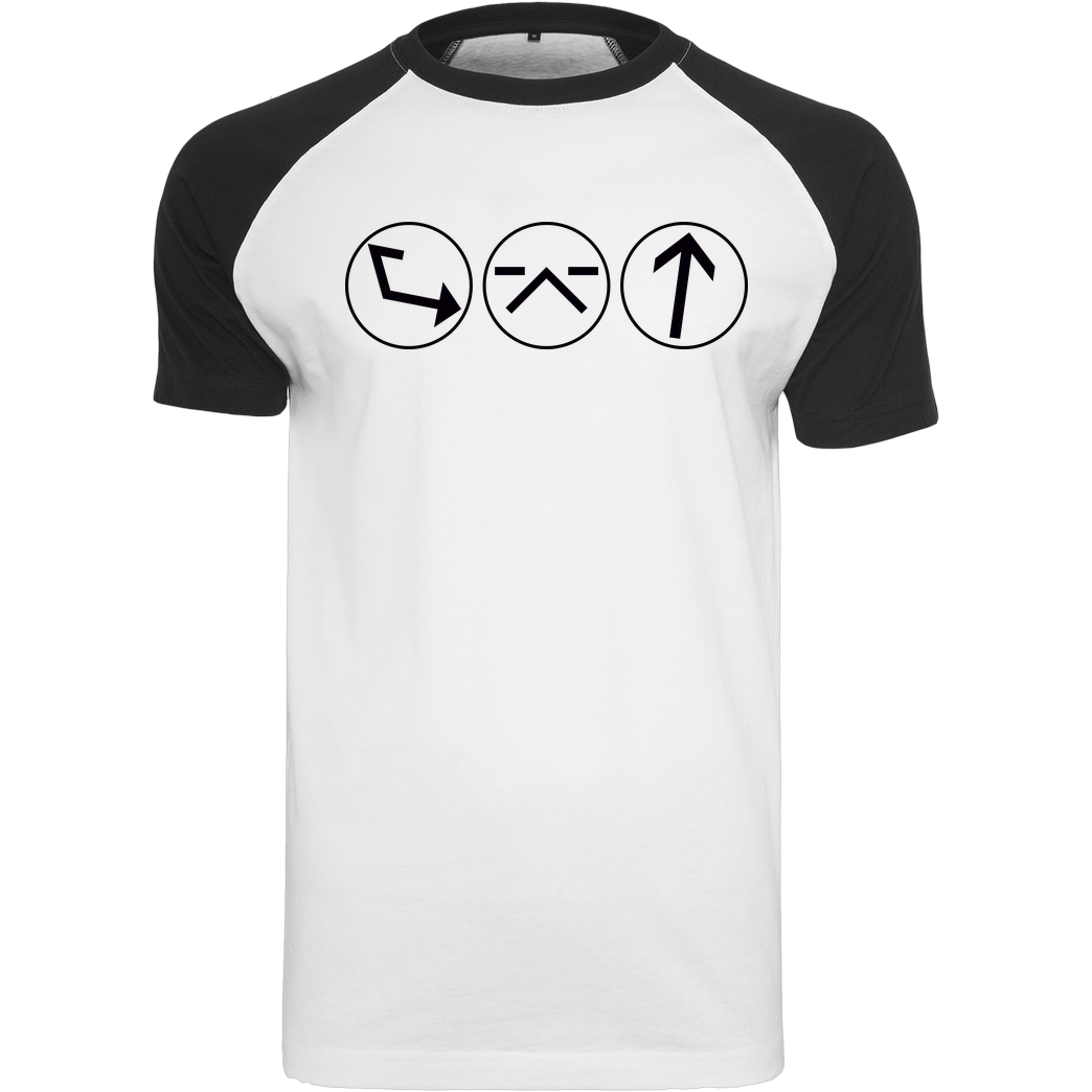 Ash5ive Ash5 - Dings T-Shirt Raglan-Shirt weiß