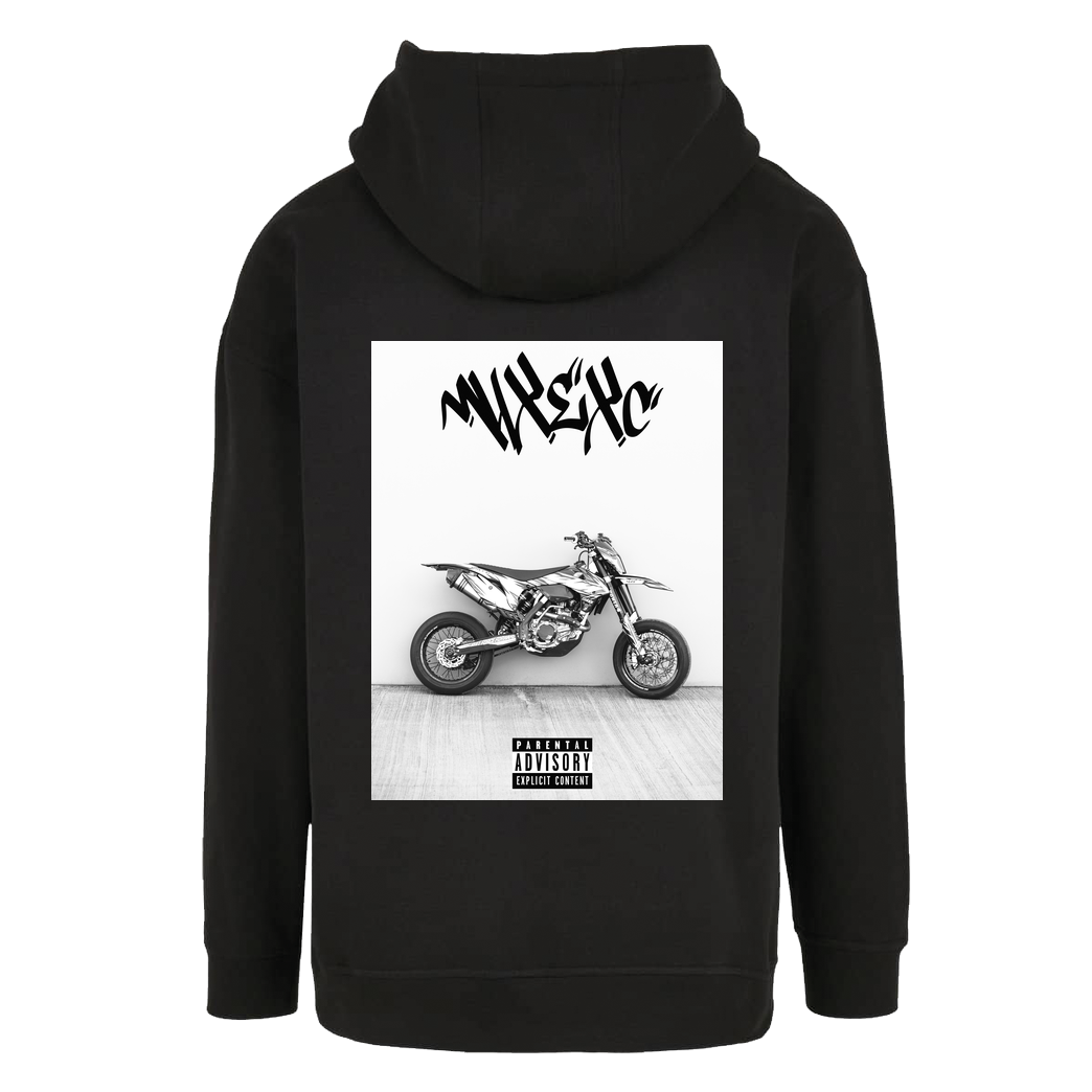 m4x_exc Back Bike Print - Logo Front Sweatshirt Oversize Hoodie