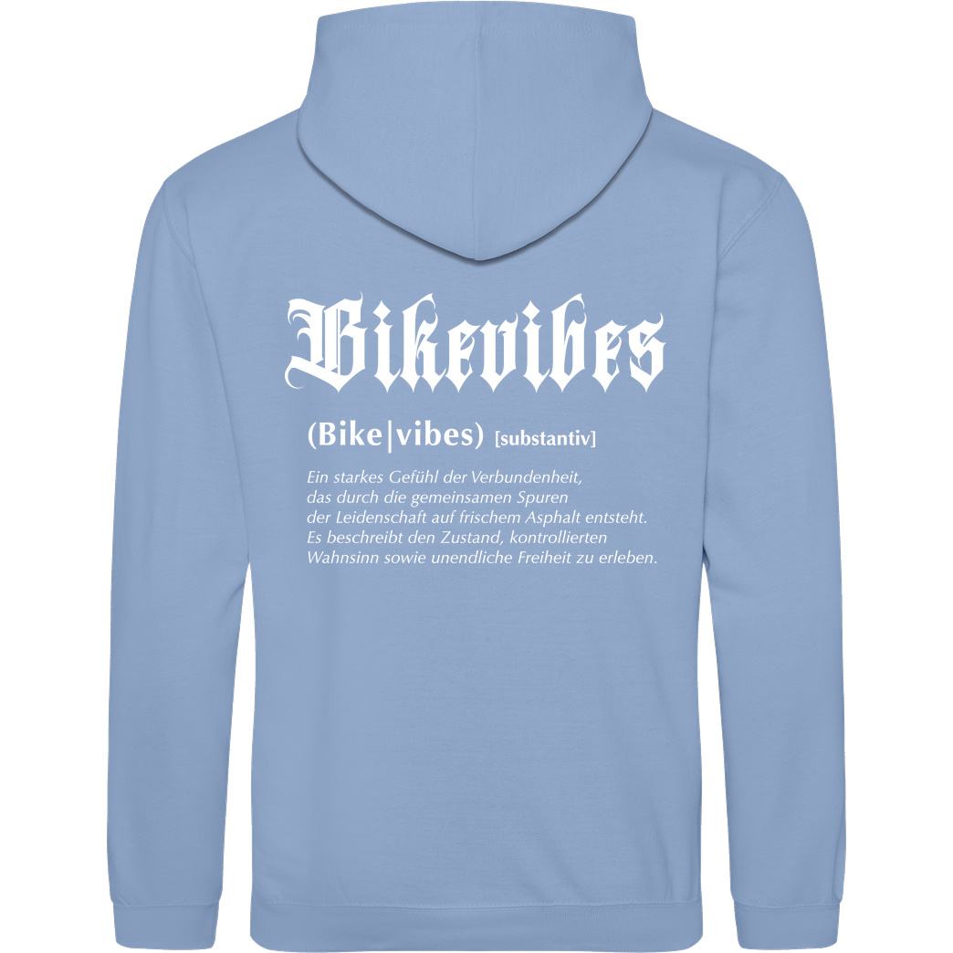 Alexia Bikevibes - Collection - back white Sweatshirt JH Hoodie - Hellblau