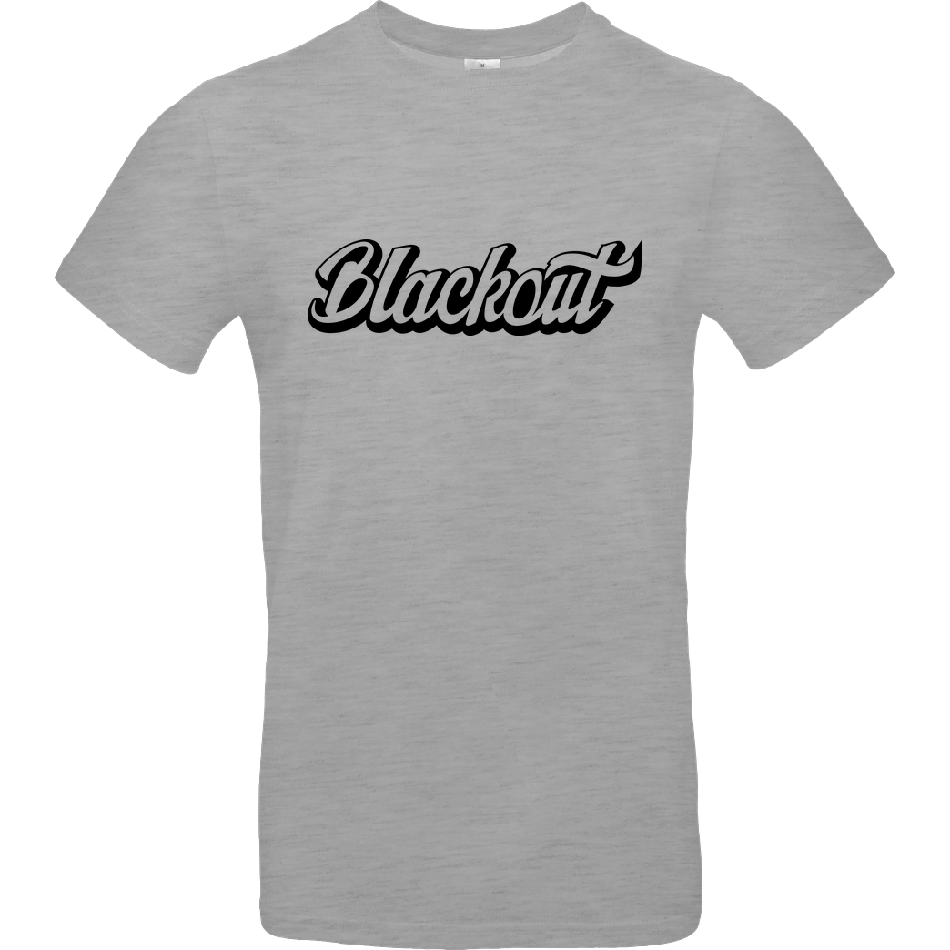 None Blackout - Script Logo T-Shirt B&C EXACT 190 - heather grey