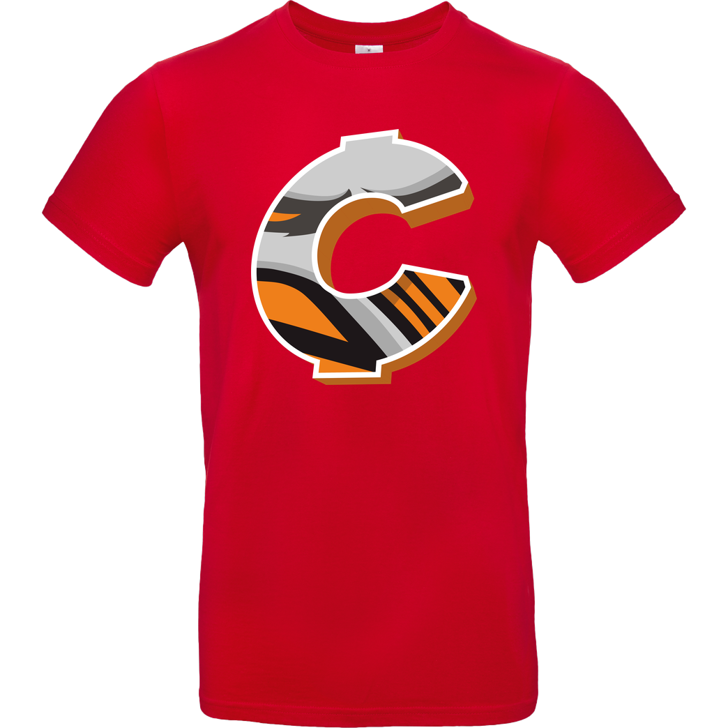 C0rnyyy C0rnyyy - Logo T-Shirt B&C EXACT 190 - Rot