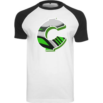 C0rnyyy - Logo Raglan-Shirt weiß