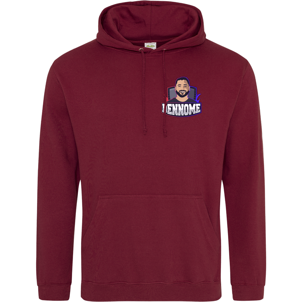 Dennome Dennome Logo Pocket Hoodie Sweatshirt JH Hoodie - Bordeaux