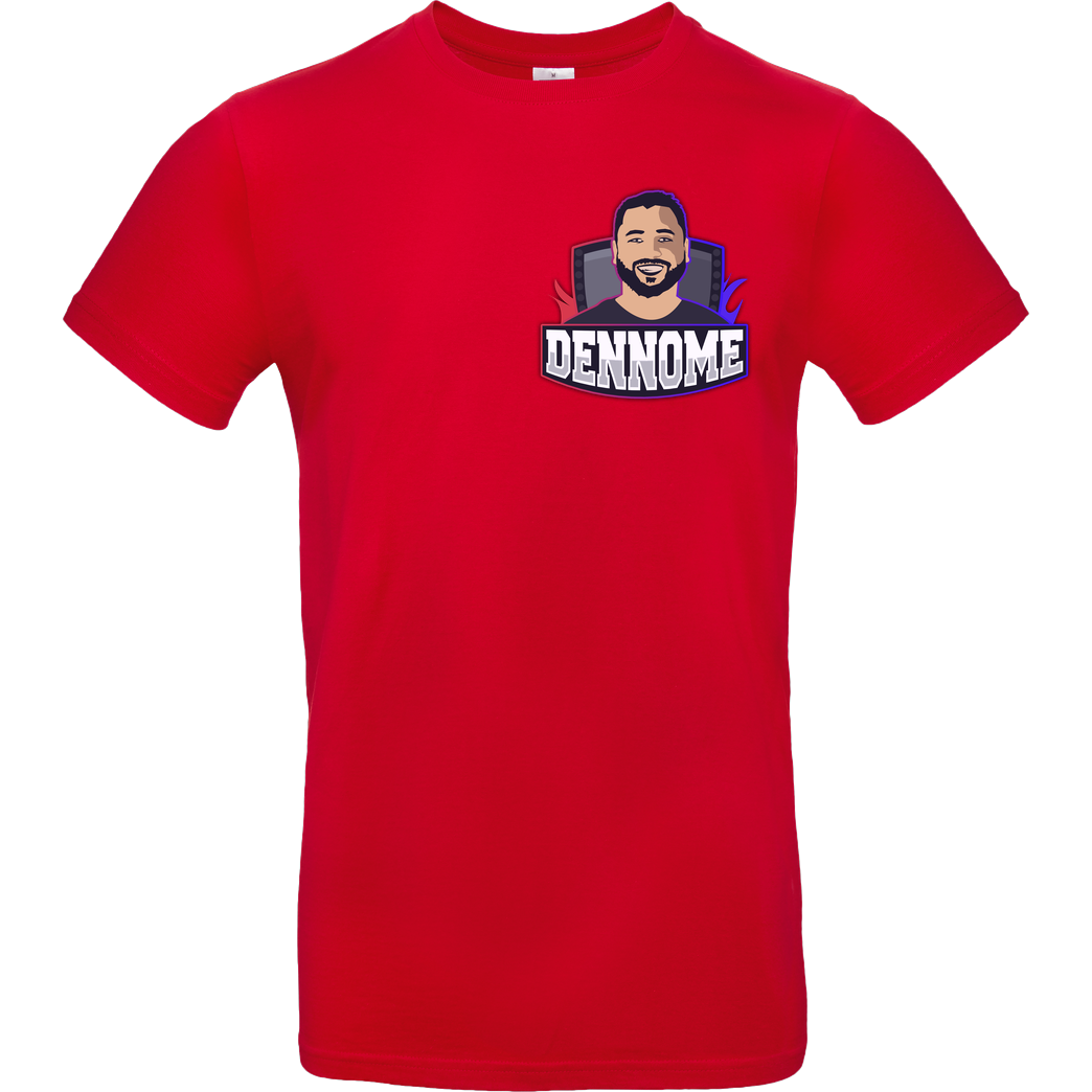 Dennome Dennome Logo Pocket T-Shirt T-Shirt B&C EXACT 190 - Rot
