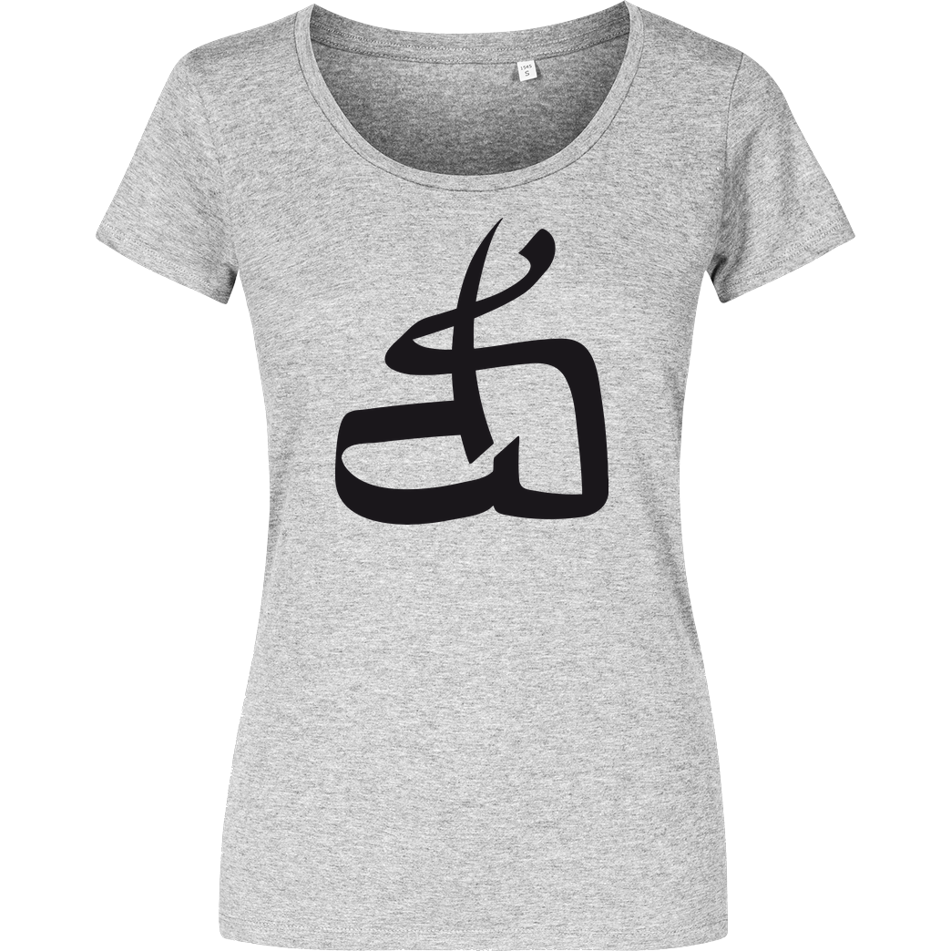 DerSorbus DerSorbus - Kalligraphie Logo T-Shirt Damenshirt heather grey