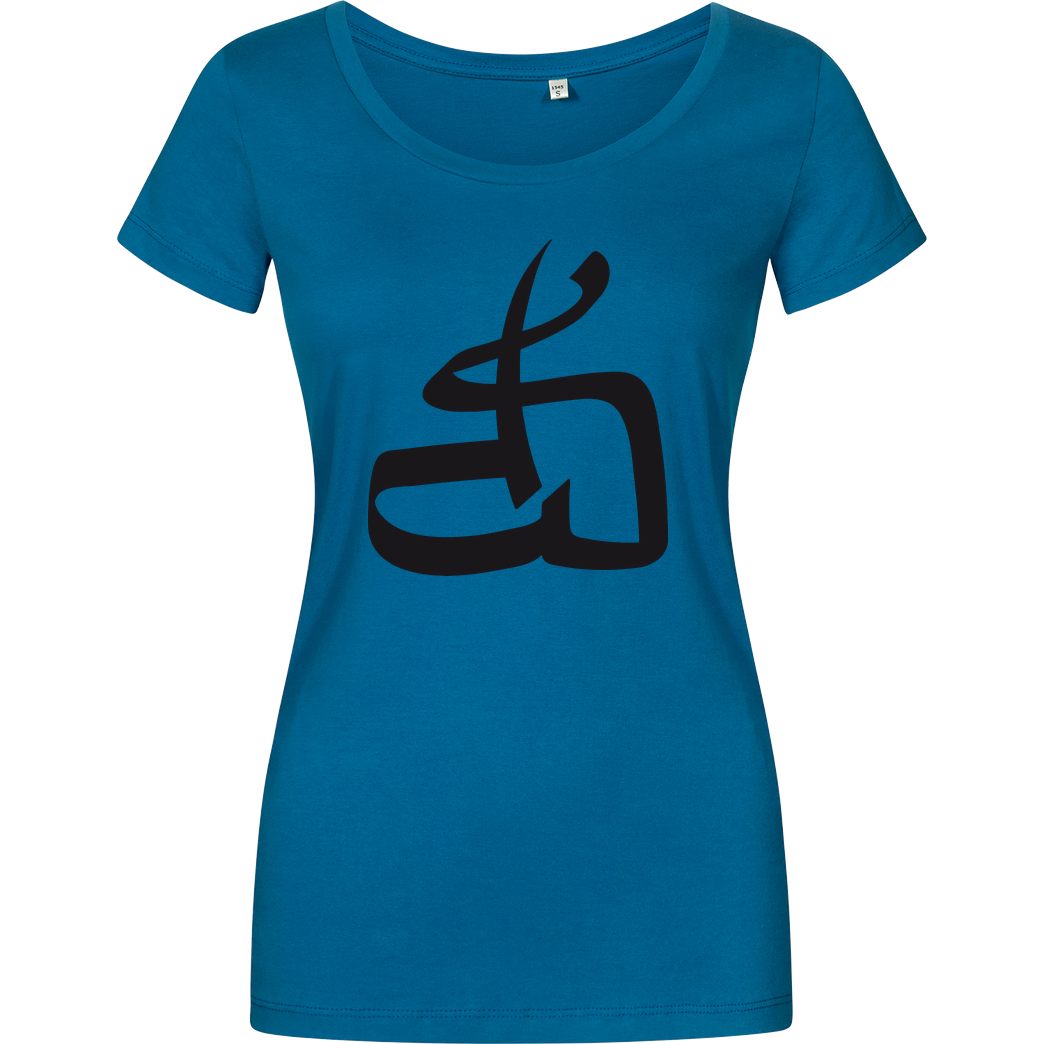 DerSorbus DerSorbus - Kalligraphie Logo T-Shirt Damenshirt petrol