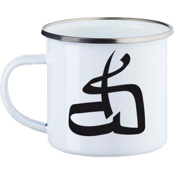 DerSorbus - Kalligraphie Logo Emaille Tasse
