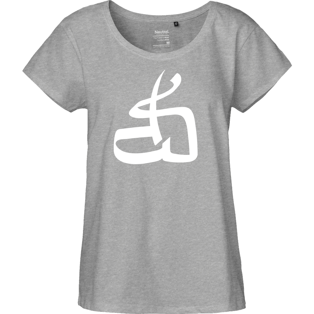DerSorbus DerSorbus - Kalligraphie Logo T-Shirt Fairtrade Loose Fit Girlie - heather grey