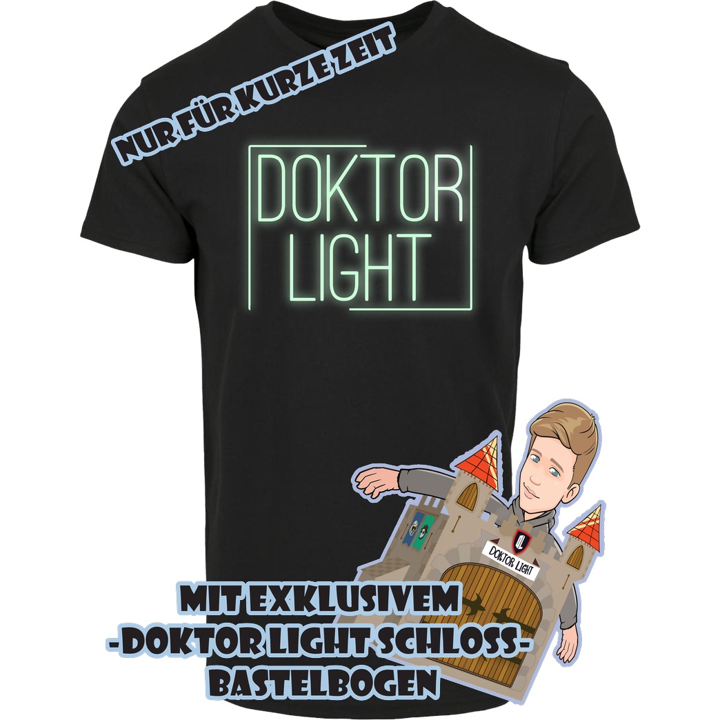 DOKTOR LIGHT Doktor Light - DL Glow in the Dark T-Shirt Hausmarke T-Shirt  - Schwarz