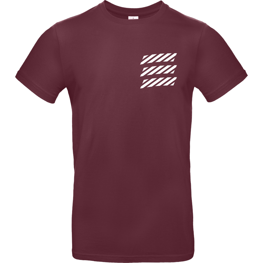 Echtso Echtso - Striped Logo T-Shirt B&C EXACT 190 - Bordeaux