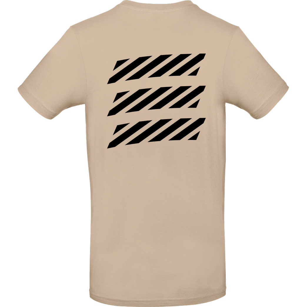 Echtso Echtso - Striped Logo T-Shirt B&C EXACT 190 - Sand