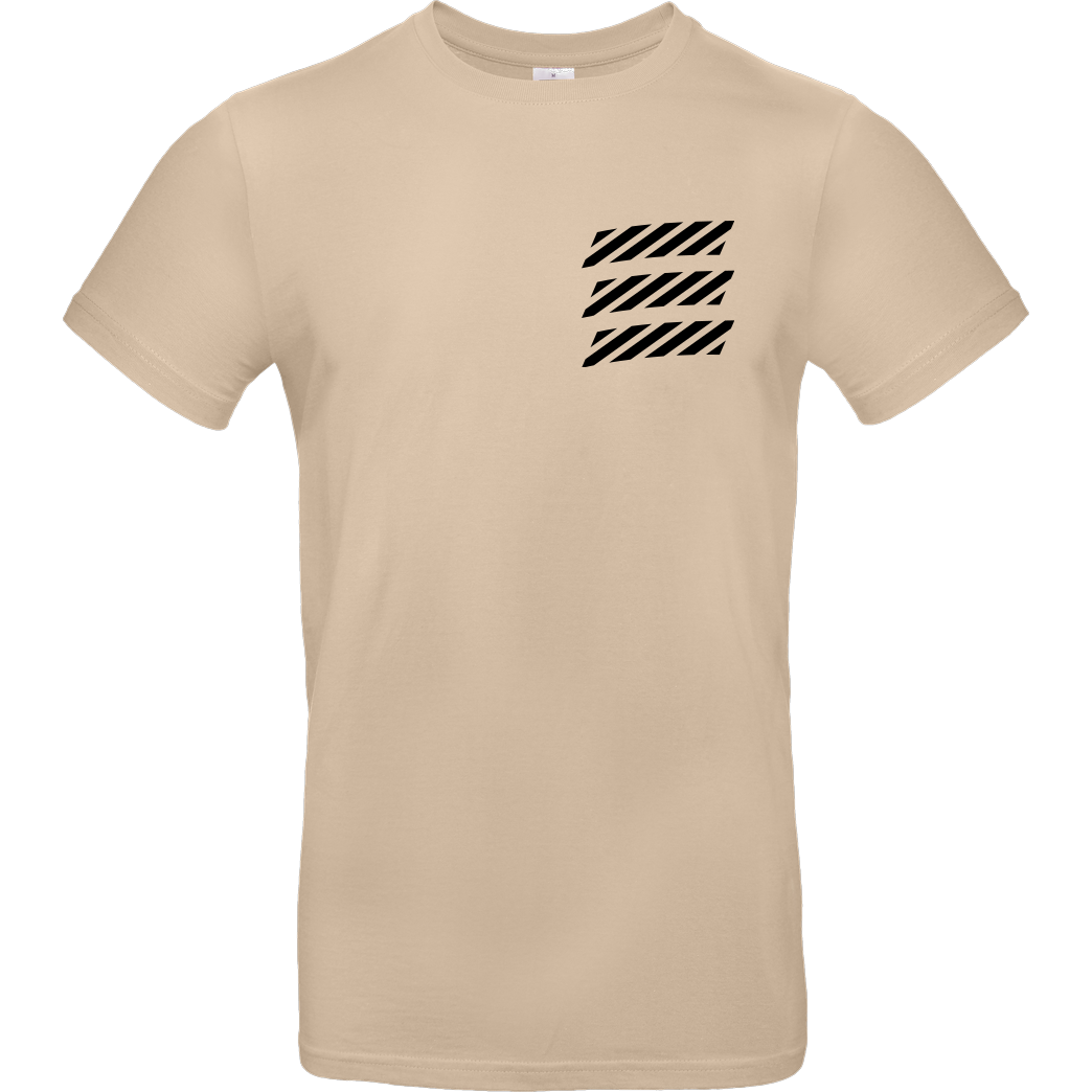 Echtso Echtso - Striped Logo T-Shirt B&C EXACT 190 - Sand