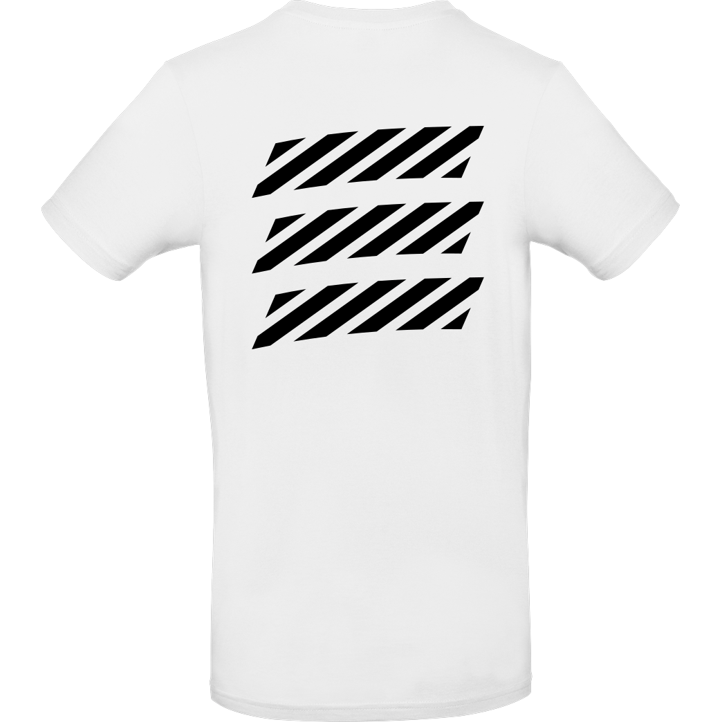 Echtso Echtso - Striped Logo T-Shirt B&C EXACT 190 - Weiß