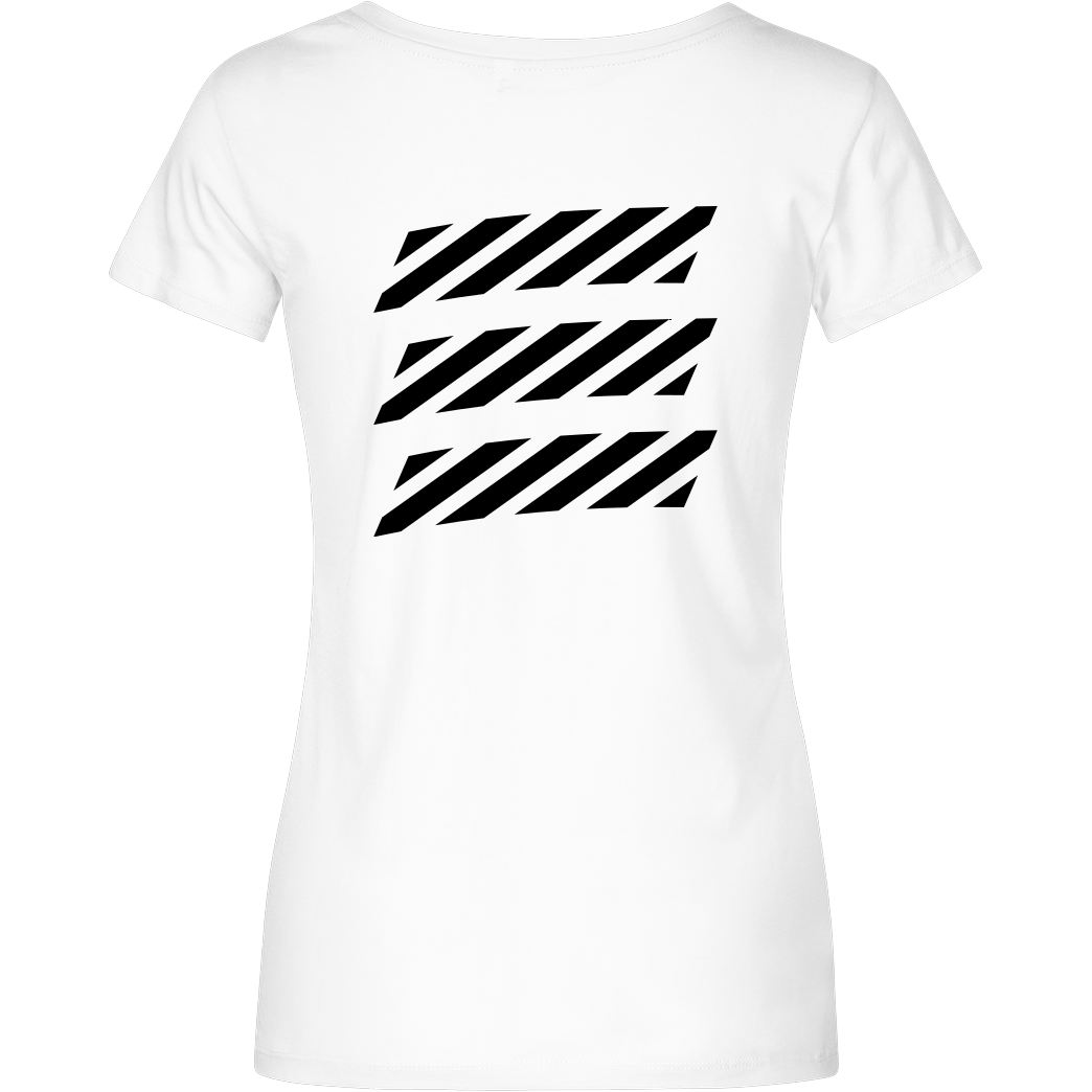 Echtso Echtso - Striped Logo T-Shirt Damenshirt weiss