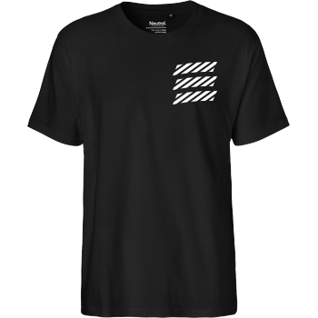 Echtso - Striped Logo Fairtrade T-Shirt - schwarz