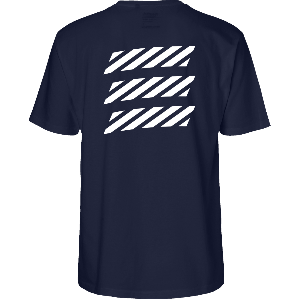 Echtso Echtso - Striped Logo T-Shirt Fairtrade T-Shirt - navy