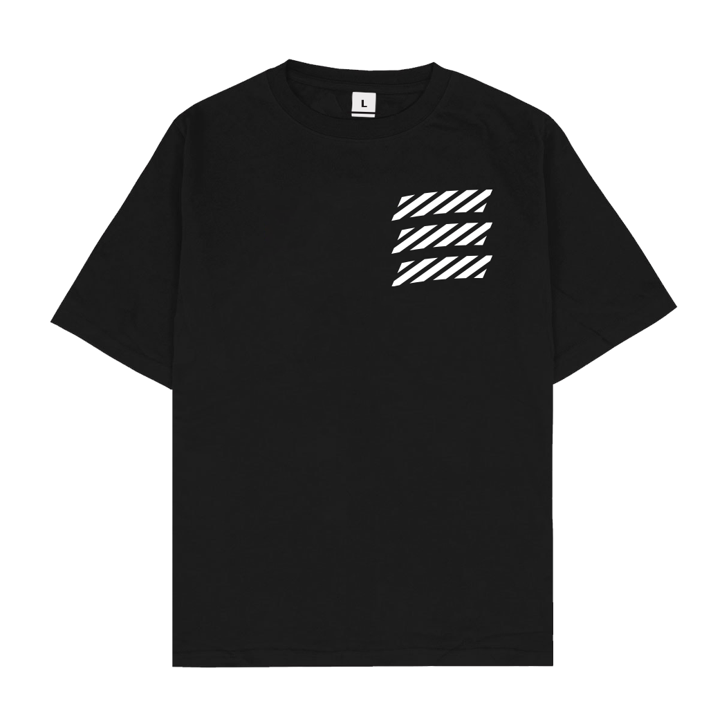 Echtso Echtso - Striped Logo T-Shirt Oversize T-Shirt - Schwarz