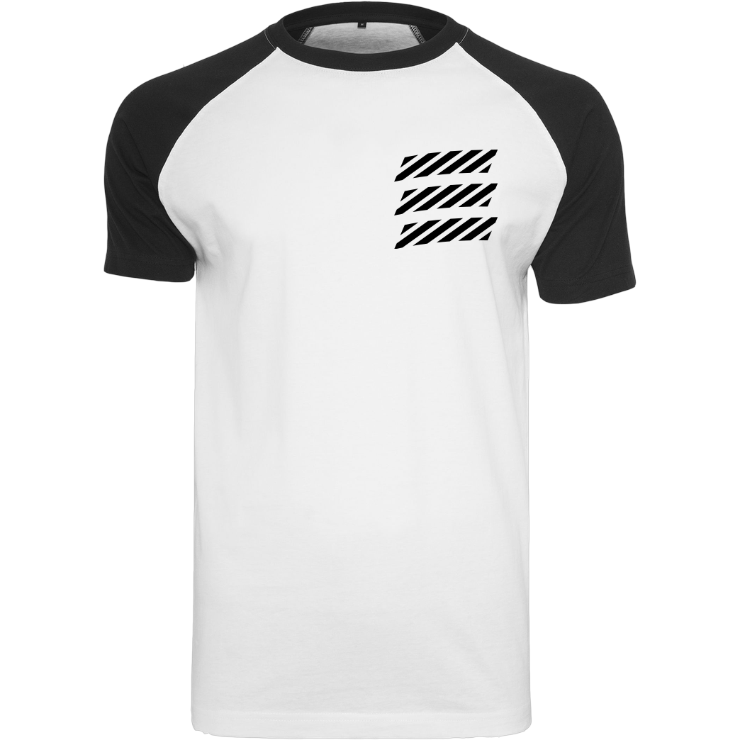 Echtso Echtso - Striped Logo T-Shirt Raglan-Shirt weiß
