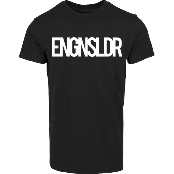 EngineSoldier - Typo Hausmarke T-Shirt  - Schwarz