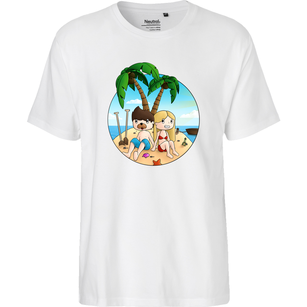 EpicStun EpicStun - Insel T-Shirt Fairtrade T-Shirt - weiß