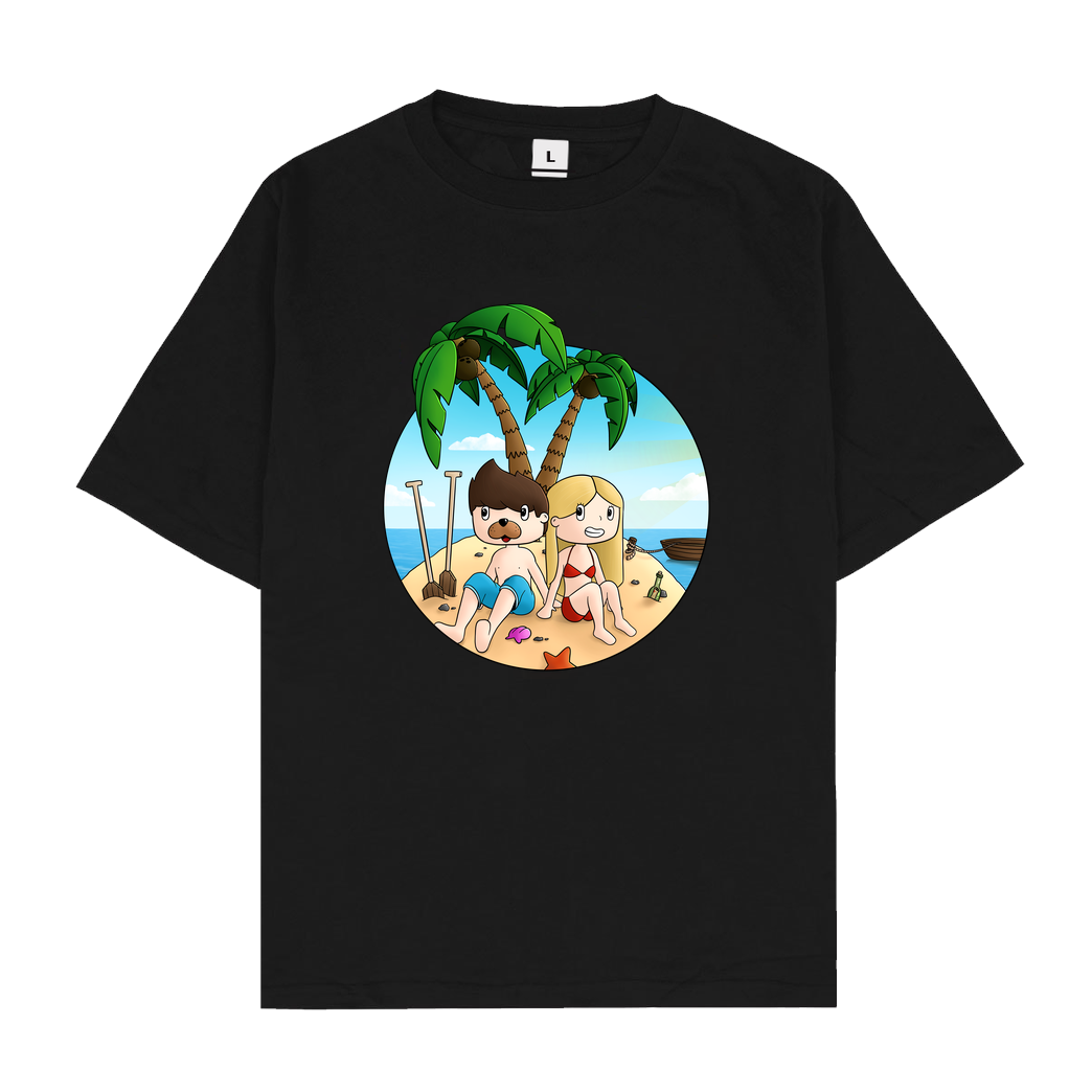 EpicStun EpicStun - Insel T-Shirt Oversize T-Shirt - Schwarz