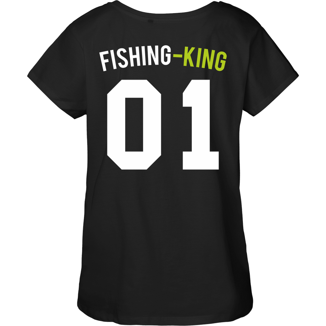 Fishing-King Fishing King - King T-Shirt Fairtrade Loose Fit Girlie - schwarz