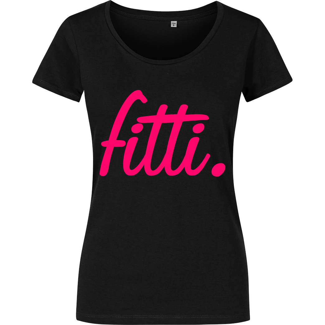 Fittihollywood FittiHollywood - fitti. pink T-Shirt Damenshirt schwarz
