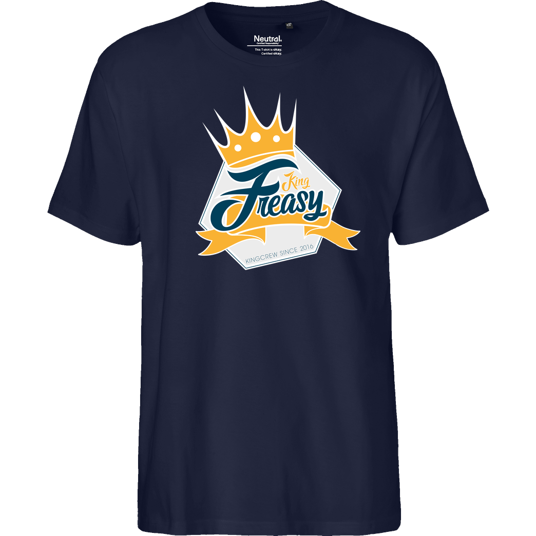 Freasy Freasy - King T-Shirt Fairtrade T-Shirt - navy
