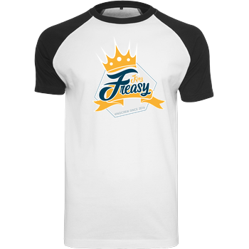 Freasy - King Raglan-Shirt weiß